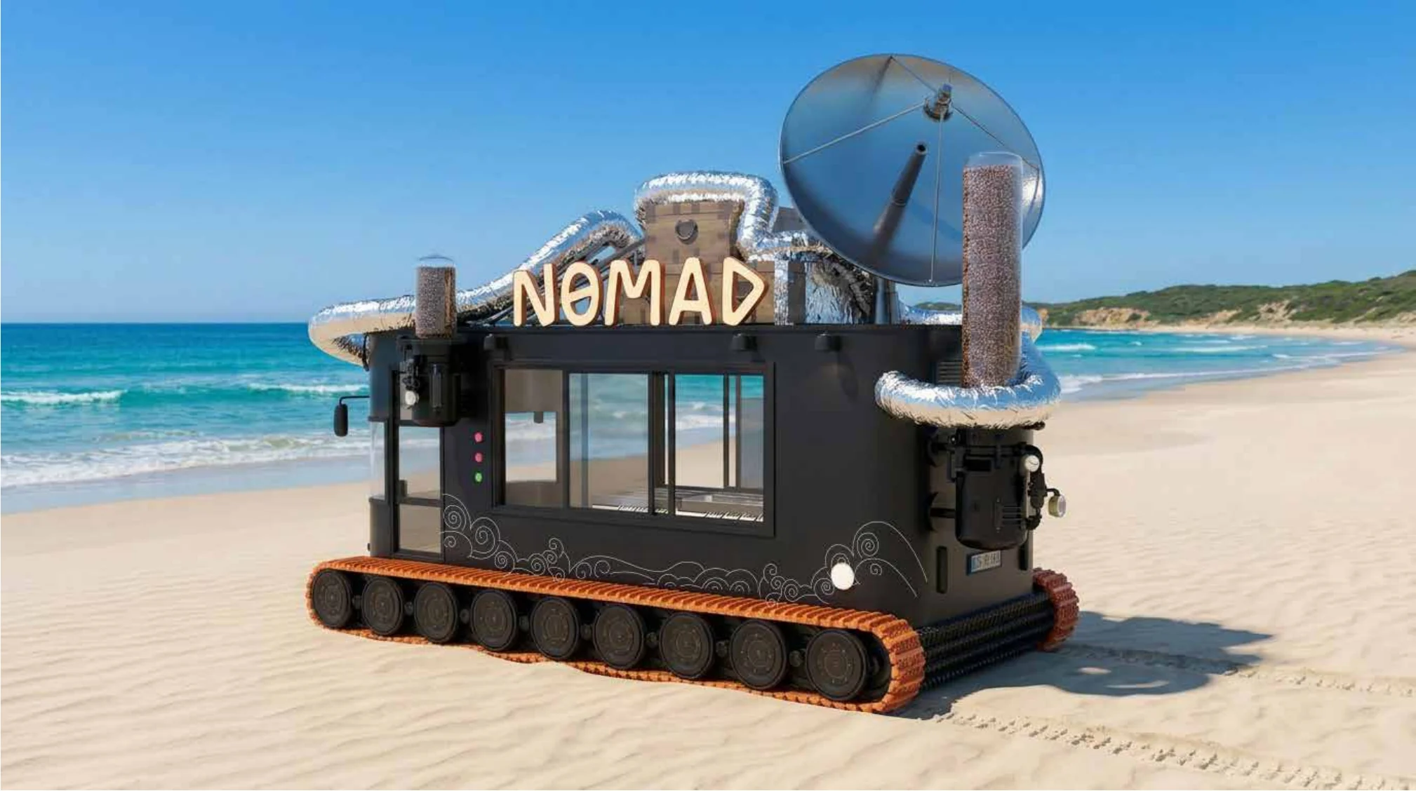 The Nomad truck in its full expedition setup