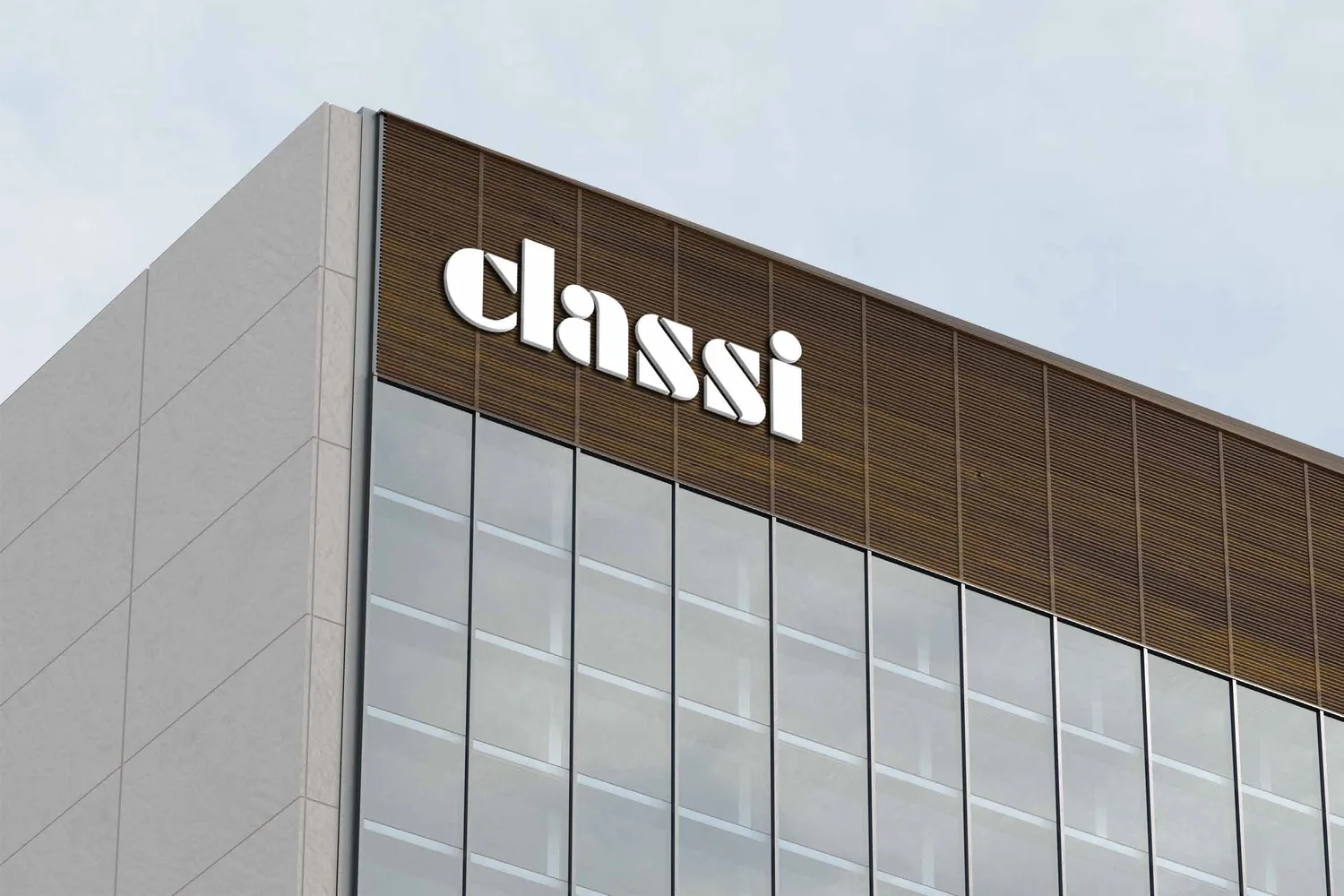 Classi signage on the building facade
