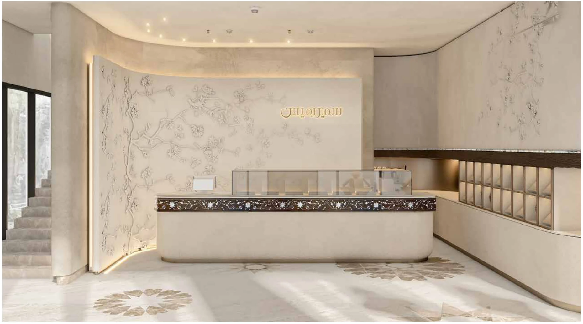 3D render of the Semiramis display wall
