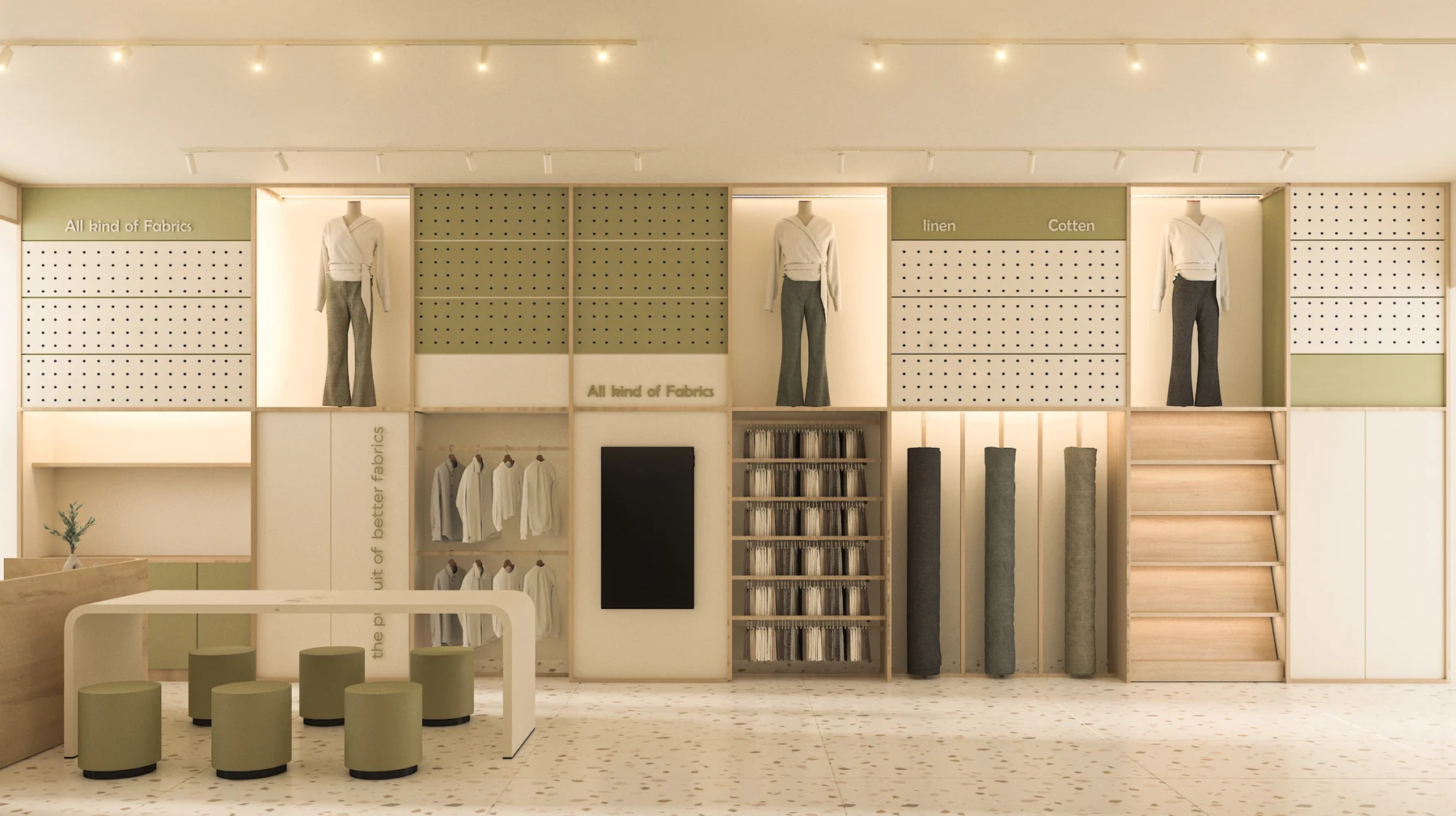 Meliora consultation area and display shelving