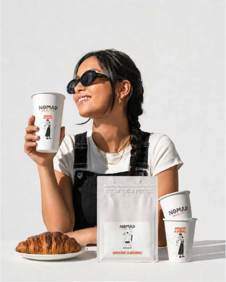Nomad branded cup detail