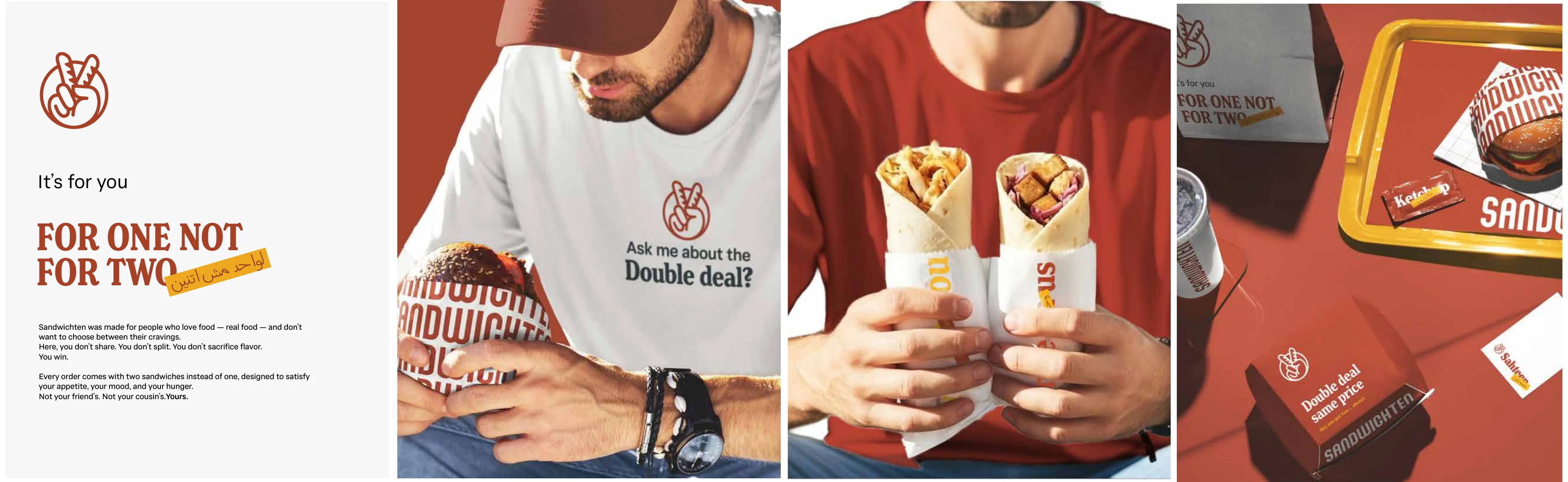 Sandwichten campaign panel, uniforms and packaging