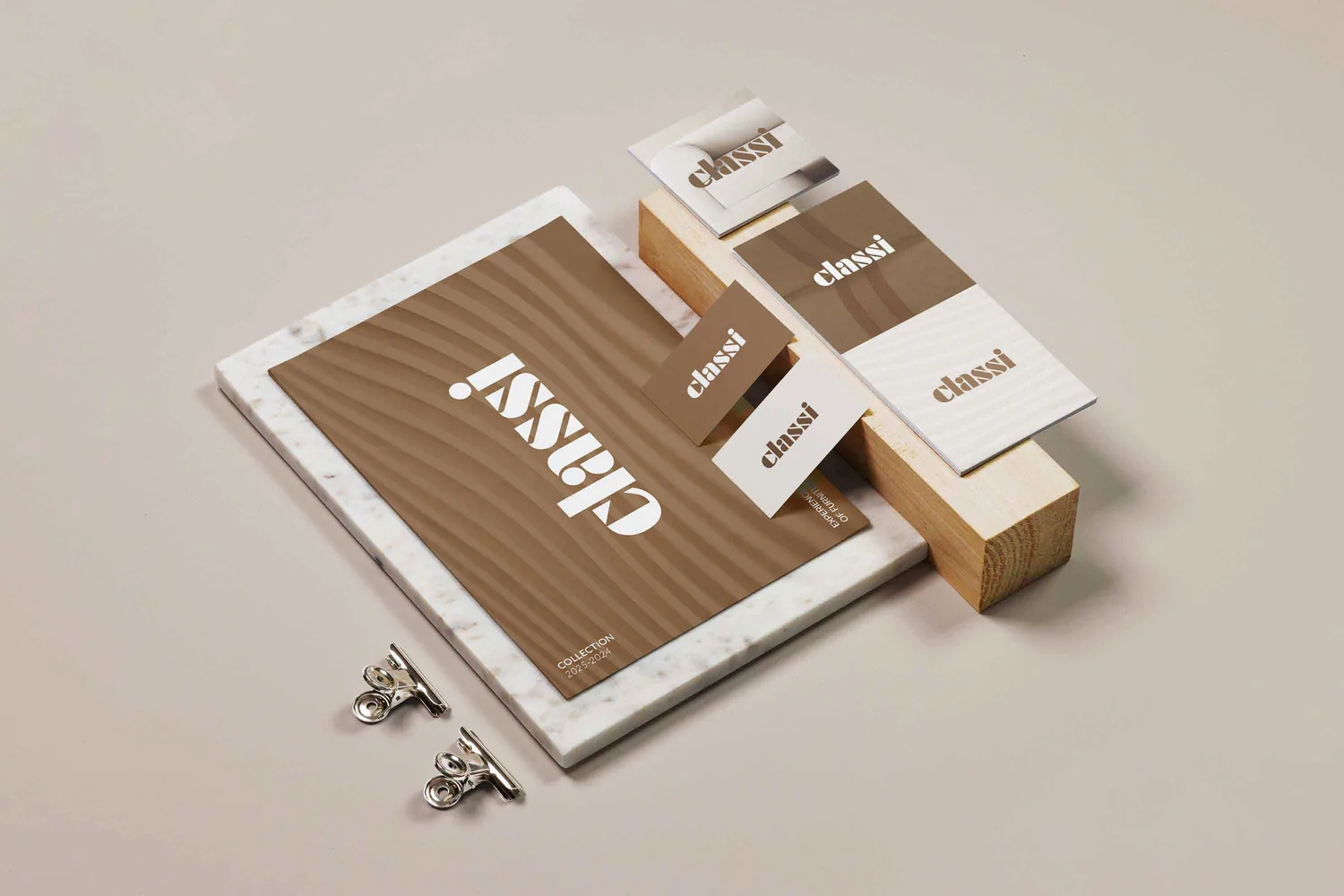 Classi business cards and printed collateral