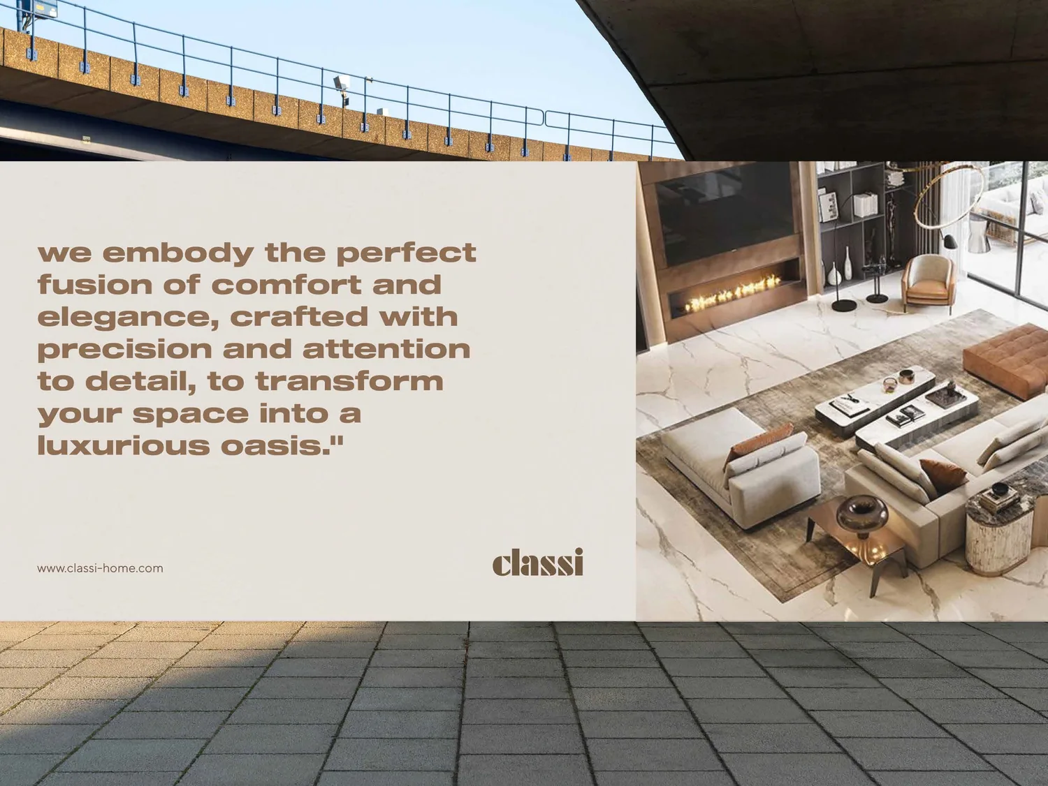 Classi outdoor billboard with brand statement